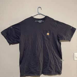 Carhartt Mens 2XL Tall Loose Fit Heavyweight Pocket T Shirt Dark Navy Blue K87-M